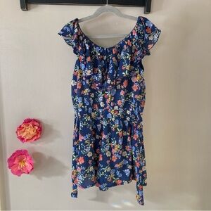 Zara Kids Floral Romper in Blue